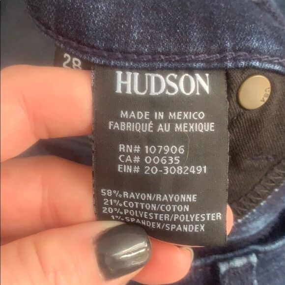 👖 Hudson Dark Wash Skinny Jeans - Size 28 - Distressed Very Soft & Stretchy - Picture 5 of 7